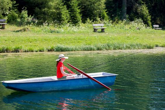 Angeln vom Ruderboot 